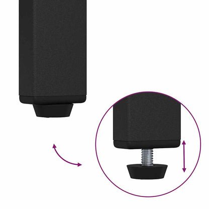 Kapstok met plank Zwart Eiken 95 x 34 x 184 cm Bewerkt hout