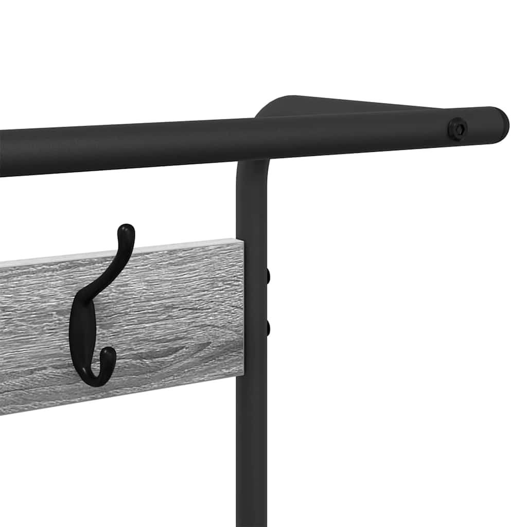 Kapstok met plank Grijs Sonoma 95 x 34 x 184 cm Bewerkt hout