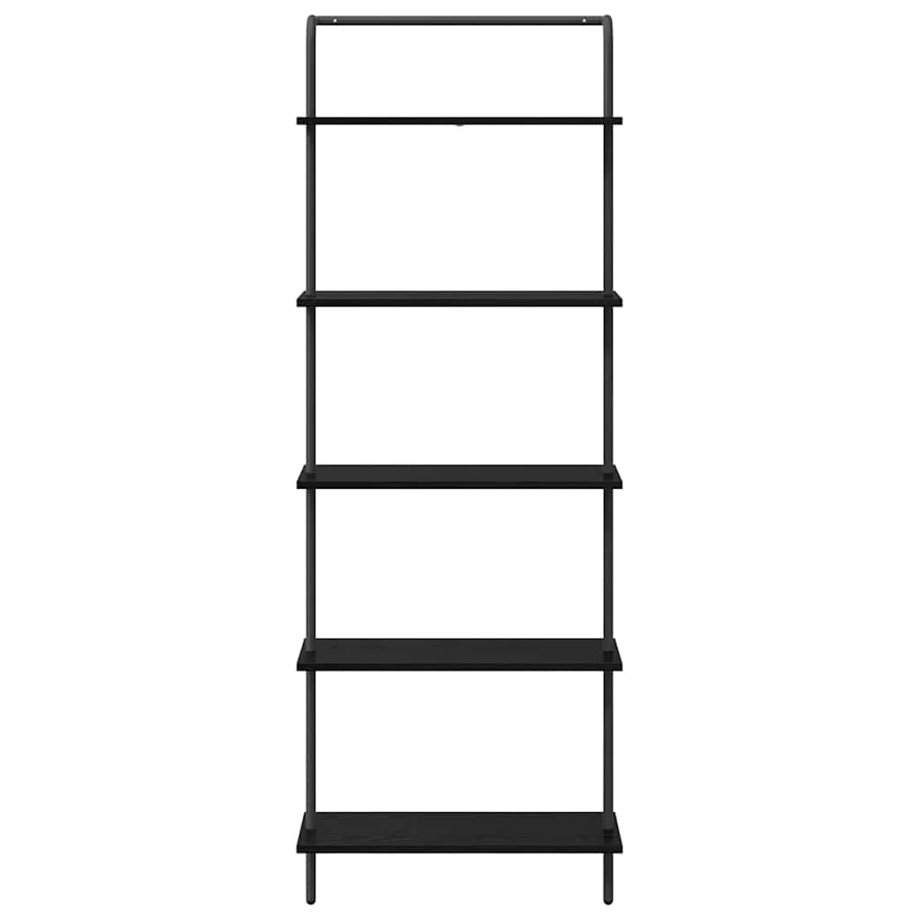 Boekenkast Zwart Eiken 60 x 24 x 168 cm Bewerkt hout
