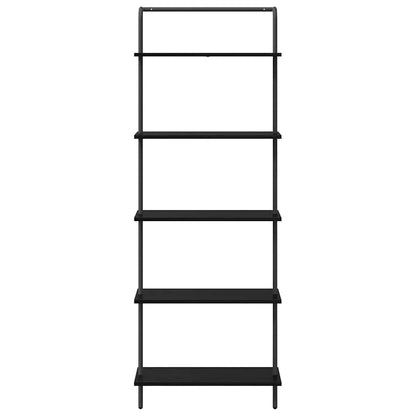 Boekenkast Zwart Eiken 60 x 24 x 168 cm Bewerkt hout