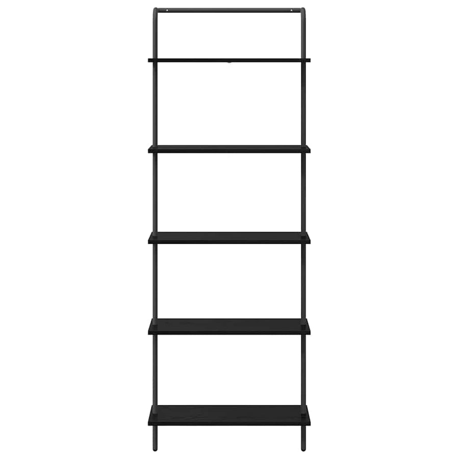 Boekenkast Zwart Eiken 60 x 24 x 168 cm Bewerkt hout