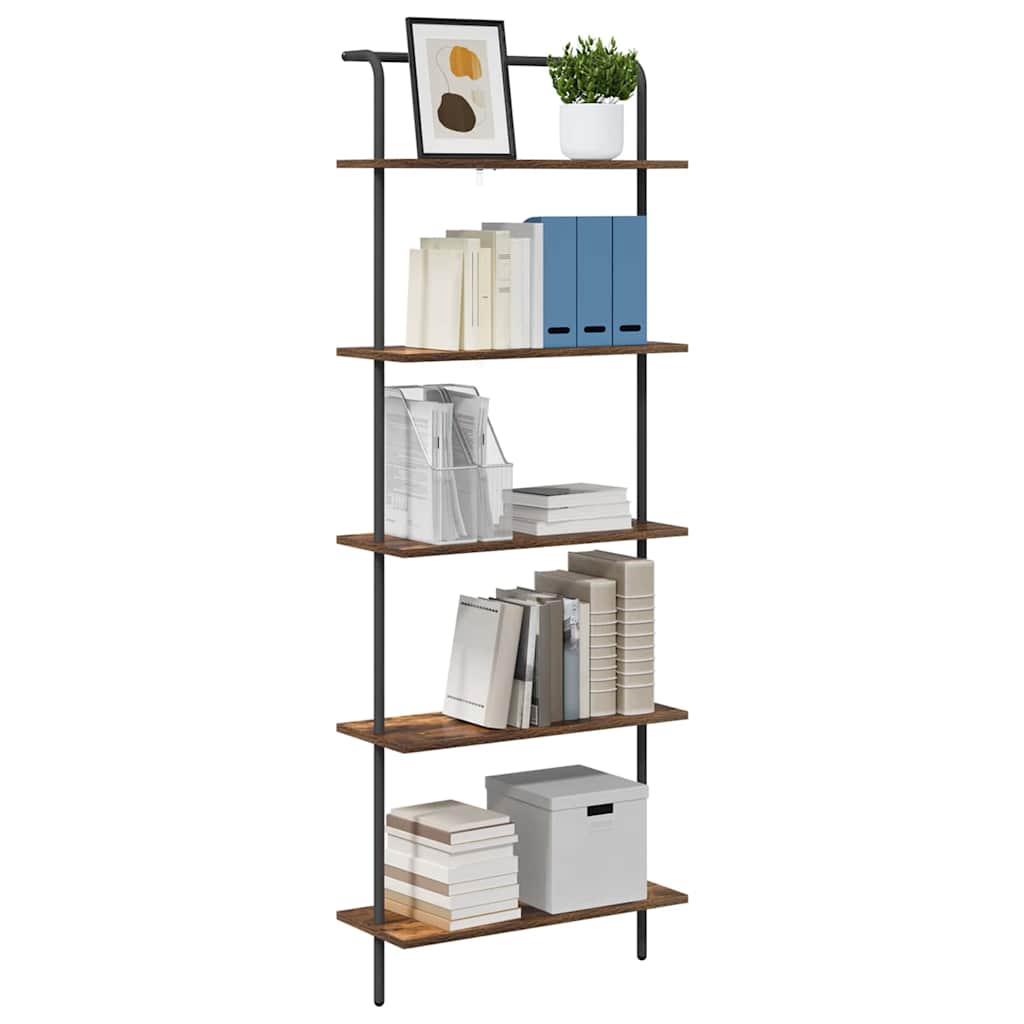 Boekenkast Gerookt eiken 60 x 24 x 168 cm Bewerkt hout