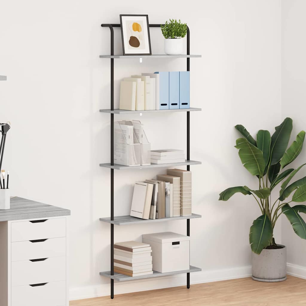 Boekenkast Grijs Sonoma 60 x 24 x 168 cm Bewerkt hout