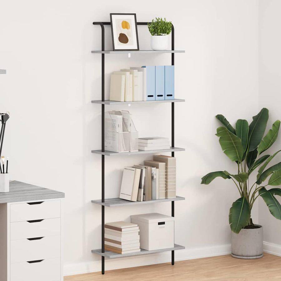 Boekenkast Grijs Sonoma 60 x 24 x 168 cm Bewerkt hout