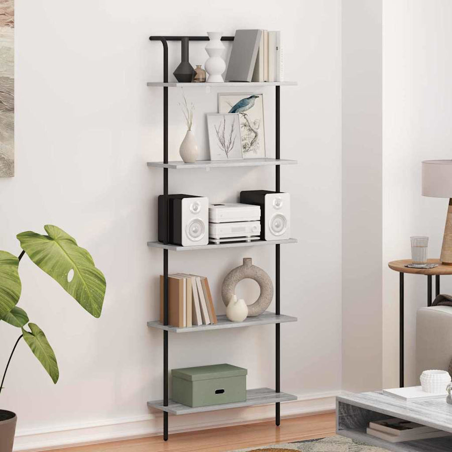 Boekenkast Grijs Sonoma 60 x 24 x 168 cm Bewerkt hout