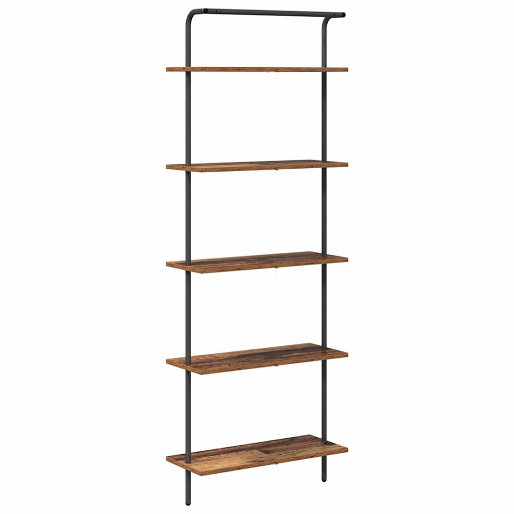 Boekenkast Oudhout 60 x 24 x 168 cm Bewerkt hout