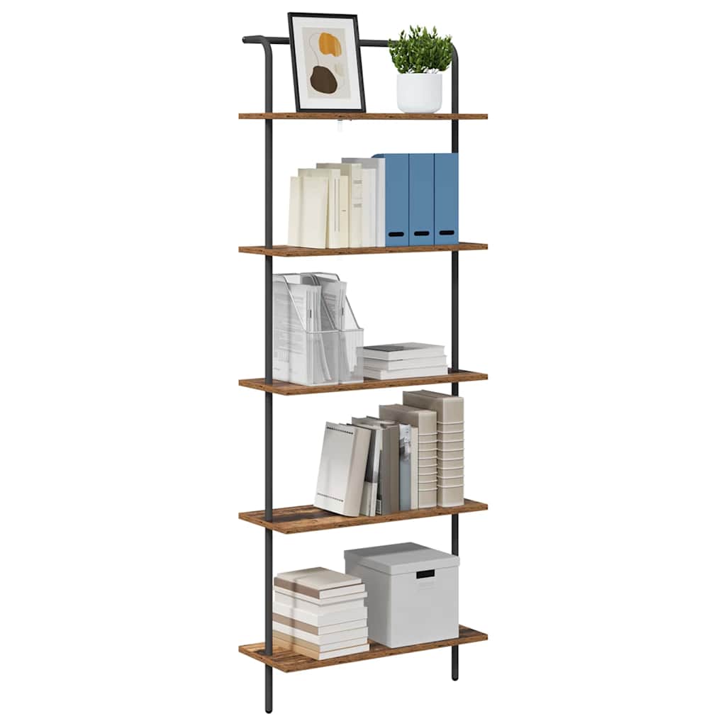 Boekenkast Oudhout 60 x 24 x 168 cm Bewerkt hout