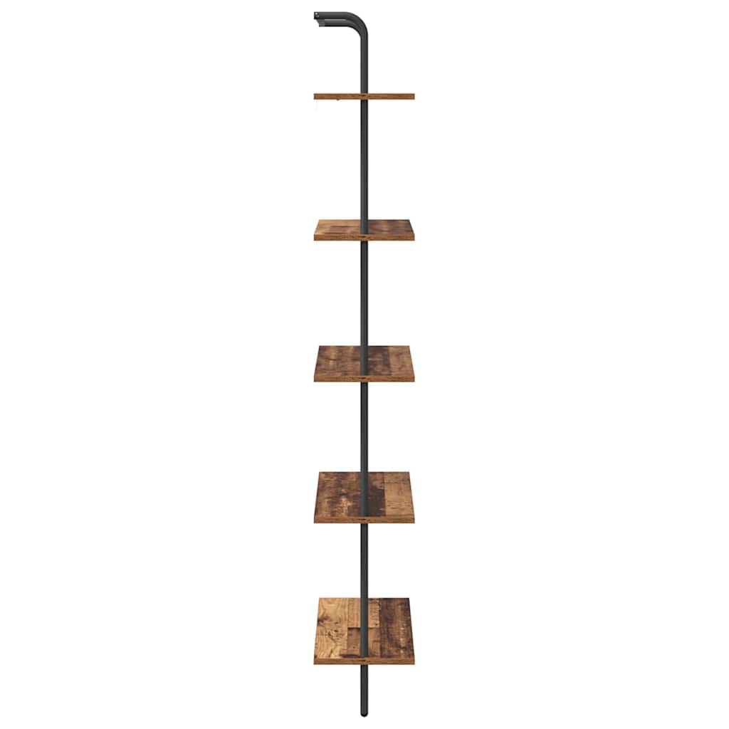 Boekenkast Oudhout 60 x 24 x 168 cm Bewerkt hout