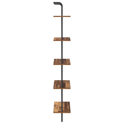 Boekenkast Oudhout 60 x 24 x 168 cm Bewerkt hout