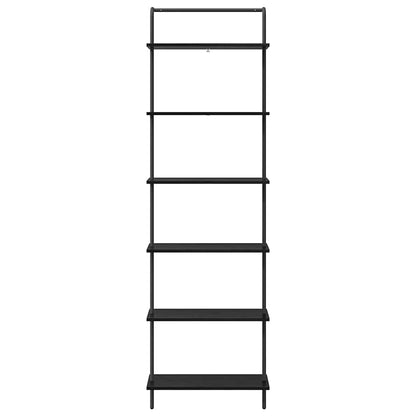 Boekenkast Zwart Eiken 60 x 24 x 203 cm Bewerkt hout