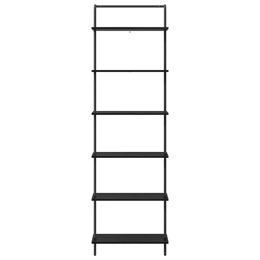 Boekenkast Zwart Eiken 60 x 24 x 203 cm Bewerkt hout