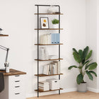 Bookcase Smoked oak 60 x 24 x 203 cm Engineered wood