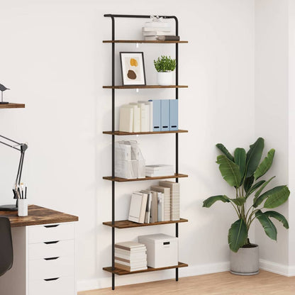Boekenkast Gerookt eiken 60 x 24 x 203 cm Bewerkt hout