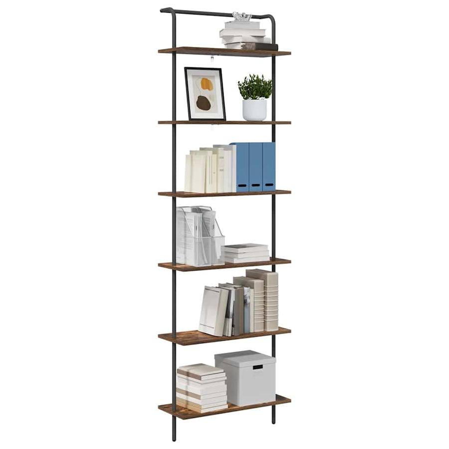 Boekenkast Gerookt eiken 60 x 24 x 203 cm Bewerkt hout