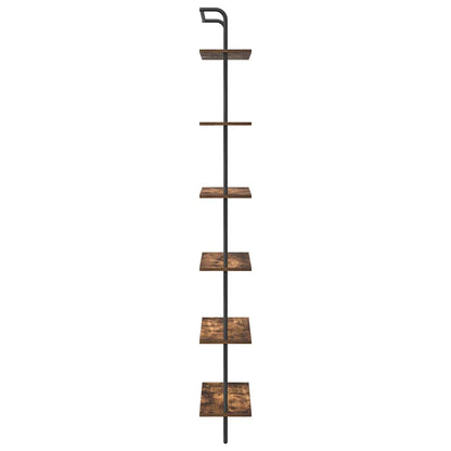 Boekenkast Gerookt eiken 60 x 24 x 203 cm Bewerkt hout