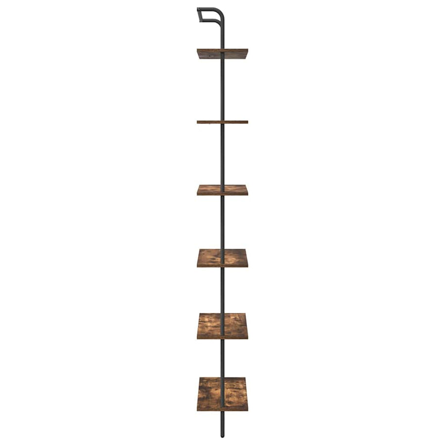 Boekenkast Gerookt eiken 60 x 24 x 203 cm Bewerkt hout