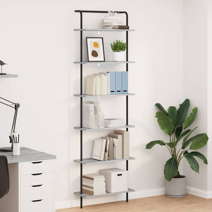 Boekenkast Grijs Sonoma 60 x 24 x 203 cm Bewerkt hout