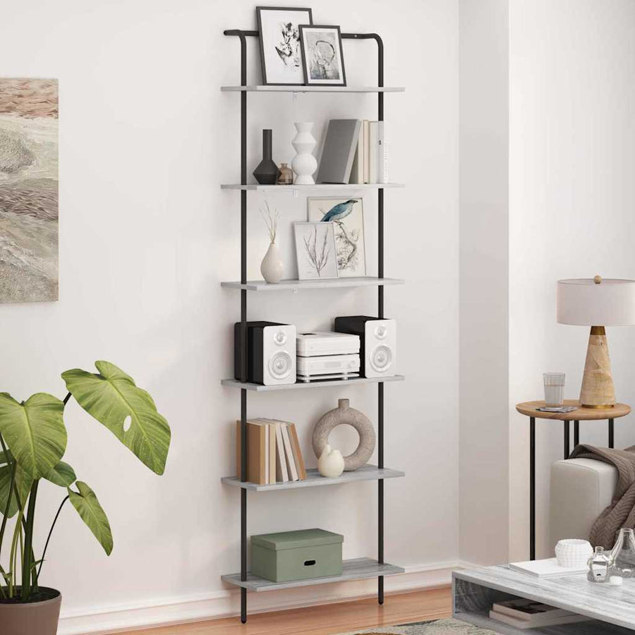 Boekenkast Grijs Sonoma 60 x 24 x 203 cm Bewerkt hout