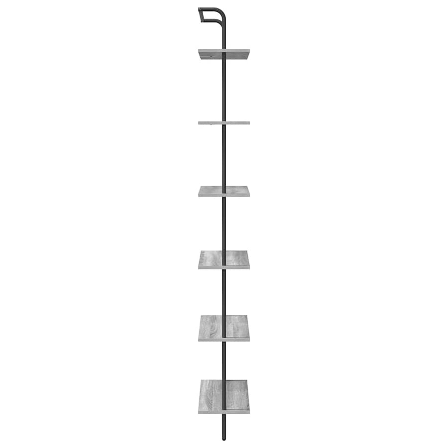 Boekenkast Grijs Sonoma 60 x 24 x 203 cm Bewerkt hout