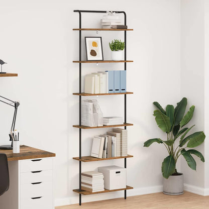 Boekenkast Oudhout 60 x 24 x 203 cm Bewerkt hout