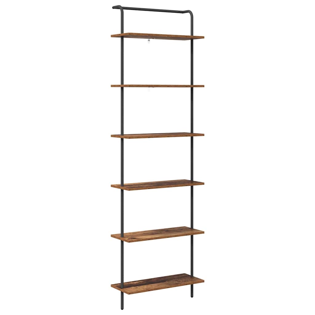 Boekenkast Oudhout 60 x 24 x 203 cm Bewerkt hout