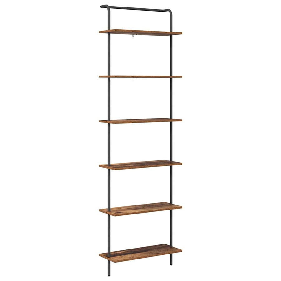 Boekenkast Oudhout 60 x 24 x 203 cm Bewerkt hout