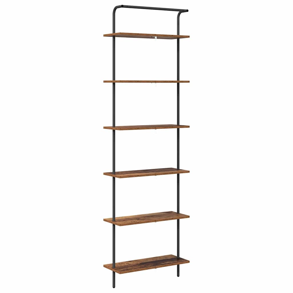 Boekenkast Oudhout 60 x 24 x 203 cm Bewerkt hout