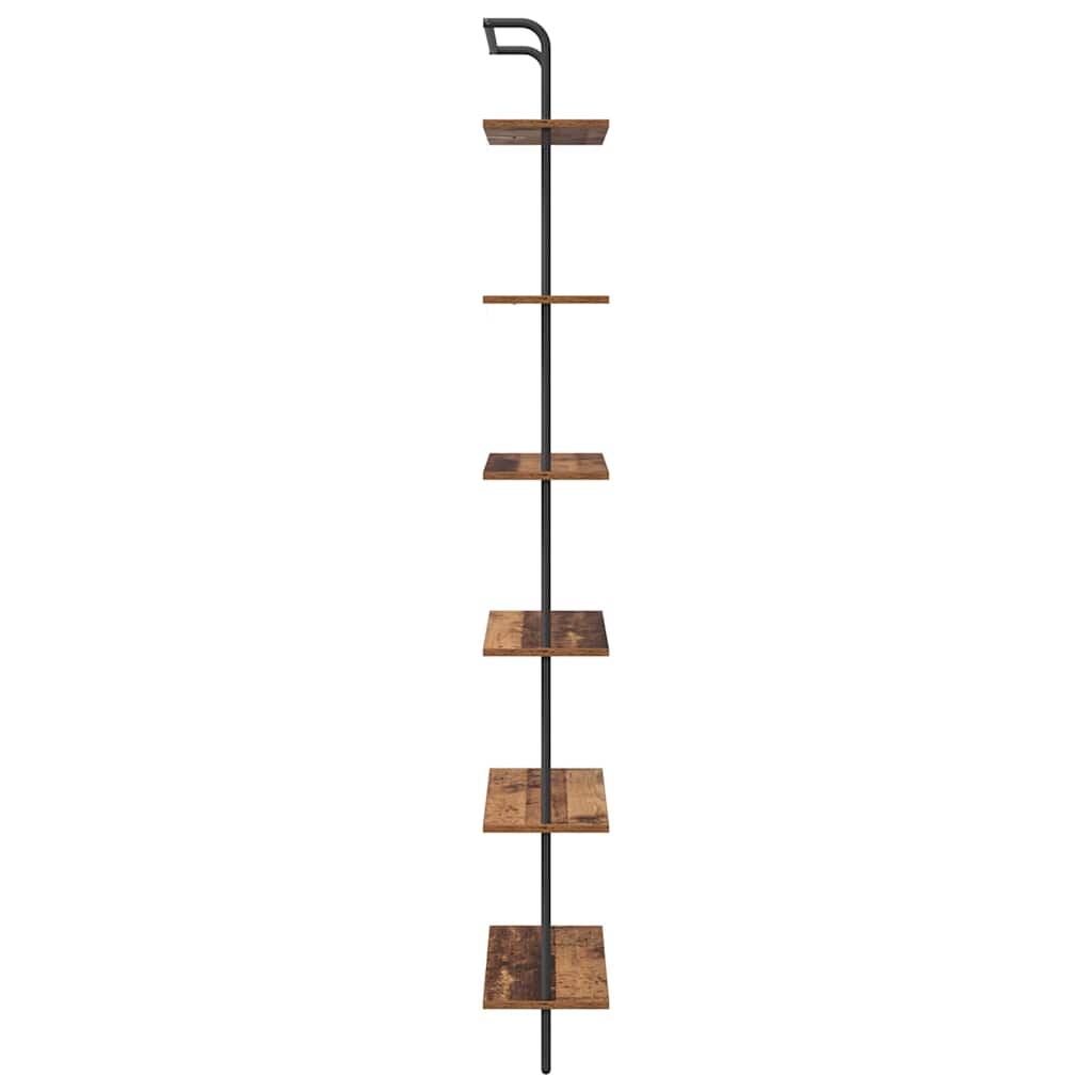 Boekenkast Oudhout 60 x 24 x 203 cm Bewerkt hout
