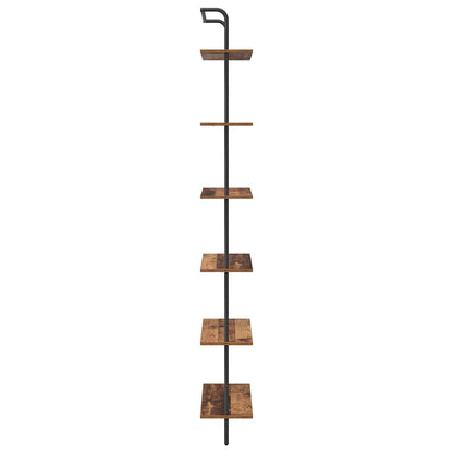 Boekenkast Oudhout 60 x 24 x 203 cm Bewerkt hout
