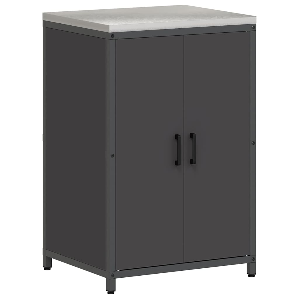 Keuken Opslag Set met plank Anders met opslag met de deur 3 pcs Zwart 210 x 50 x 92 cm