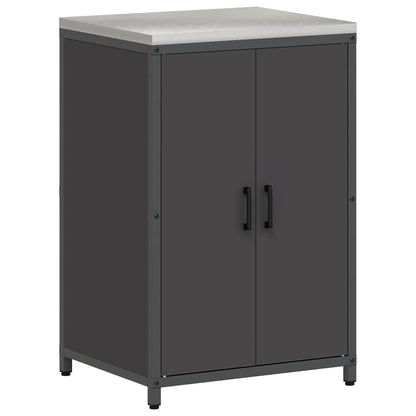 Keuken Opslag Set met plank Anders met opslag met de deur 3 pcs Zwart 210 x 50 x 92 cm