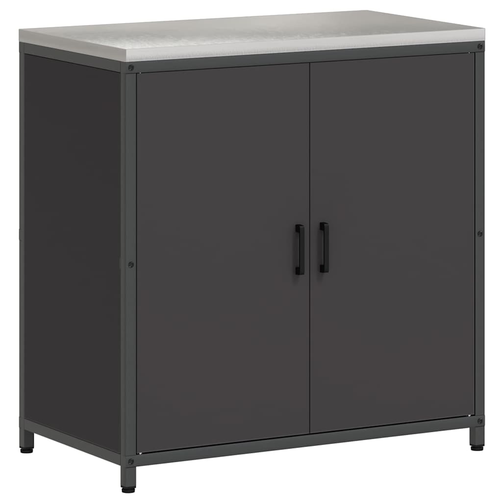 Keuken Opslag Set met plank Anders met opslag met de deur 3 pcs Zwart 210 x 50 x 92 cm