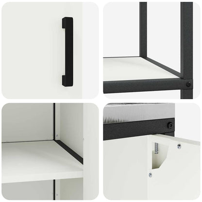 Keuken Opslag Set 3 pcs Wit 210 x 50 x 92 cm Koudgewalst staal