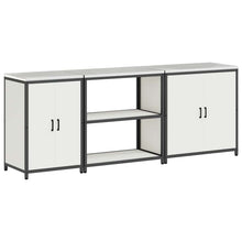 Keuken Opslag Set 3 pcs Wit 210 x 50 x 92 cm Koudgewalst staal