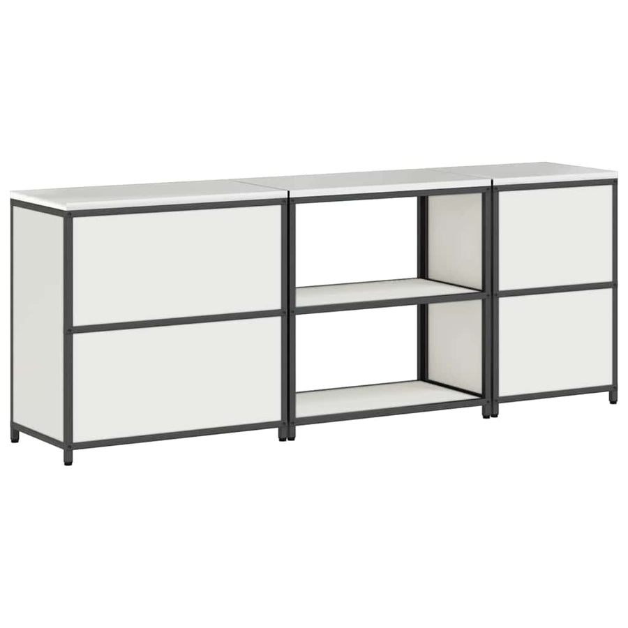Keuken Opslag Set 3 pcs Wit 210 x 50 x 92 cm Koudgewalst staal