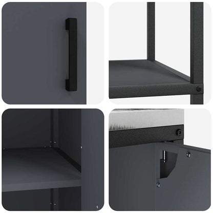 Keuken Opslag Set met plank Anders met opslag met de deur 3 pcs Antraciet 210 x 50 x 92 cm