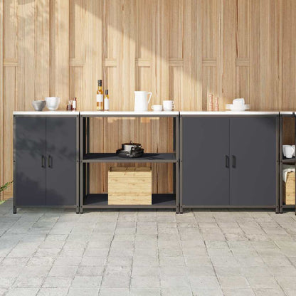 Keuken Opslag Set met plank Anders met opslag met de deur 3 pcs Antraciet 210 x 50 x 92 cm