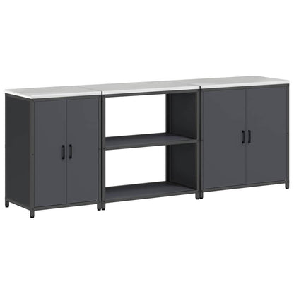 Keuken Opslag Set met plank Anders met opslag met de deur 3 pcs Antraciet 210 x 50 x 92 cm