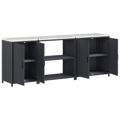 Keuken Opslag Set met plank Anders met opslag met de deur 3 pcs Antraciet 210 x 50 x 92 cm