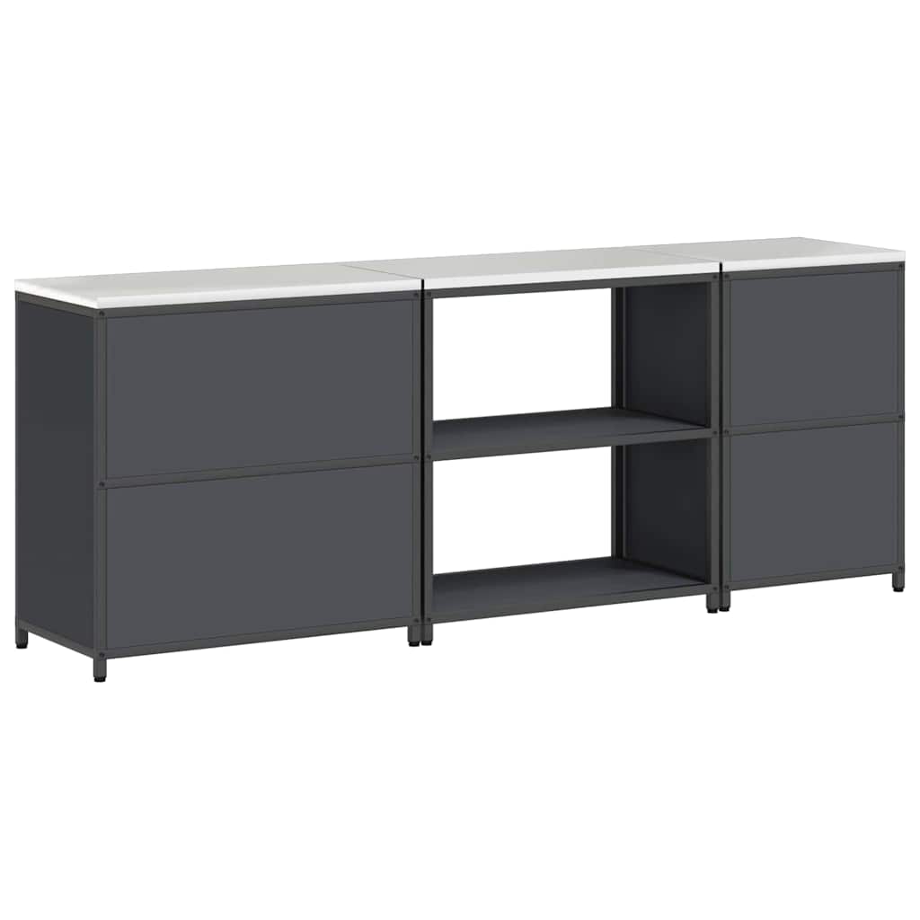 Keuken Opslag Set met plank Anders met opslag met de deur 3 pcs Antraciet 210 x 50 x 92 cm