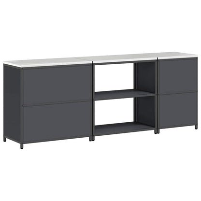 Keuken Opslag Set met plank Anders met opslag met de deur 3 pcs Antraciet 210 x 50 x 92 cm