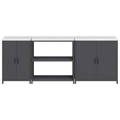 Keuken Opslag Set met plank Anders met opslag met de deur 3 pcs Antraciet 210 x 50 x 92 cm