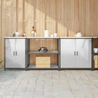 Keukenopslag set roestvrij staal 210x50x92 cm