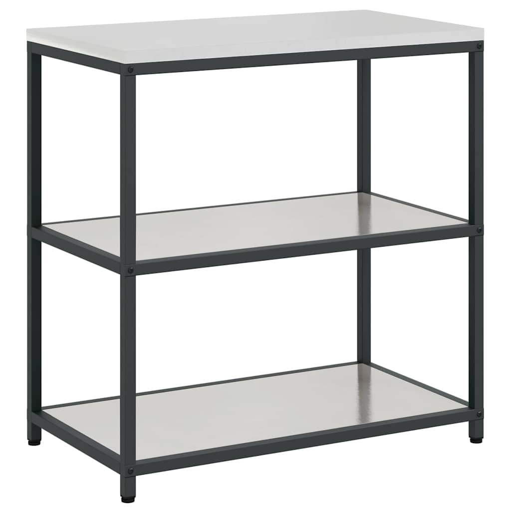 Keuken Opslag Set 3 pcs Zilver 210 x 50 x 92 cm Roestvrij staal