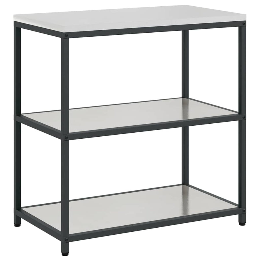 Keuken Opslag Set 3 pcs Zilver 210 x 50 x 92 cm Roestvrij staal