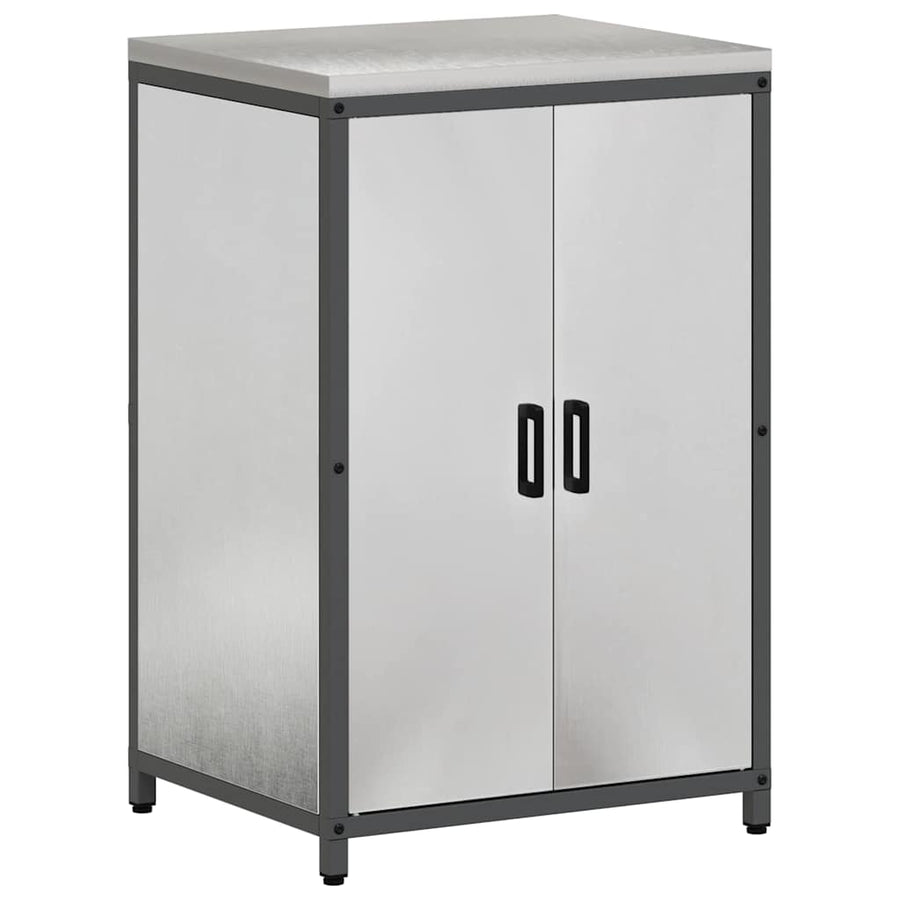 Keuken Opslag Set 3 pcs Zilver 210 x 50 x 92 cm Roestvrij staal