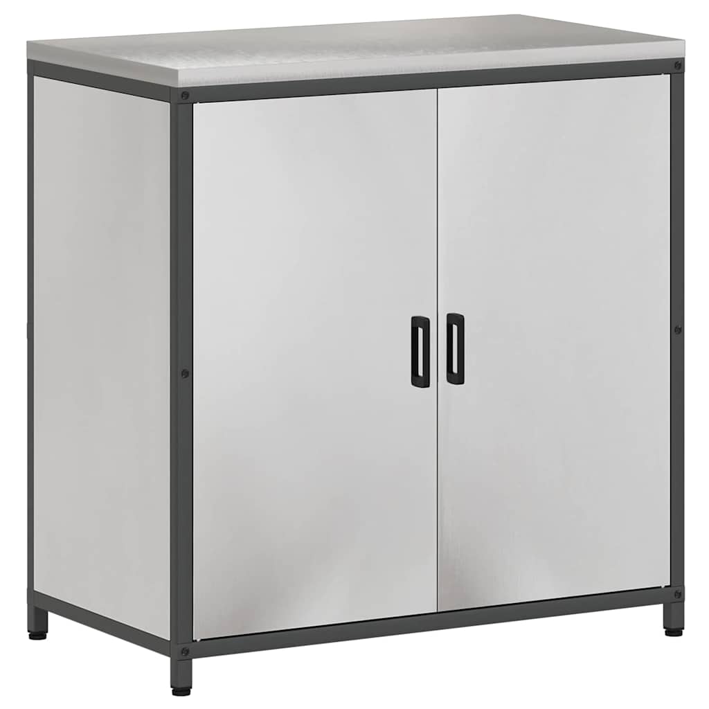Keuken Opslag Set 3 pcs Zilver 210 x 50 x 92 cm Roestvrij staal