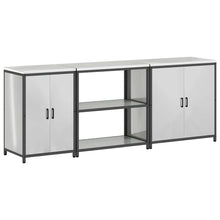 Keuken Opslag Set met plank Anders met opslag met de deur 3 pcs Zilver 210 x 50 x 92 cm