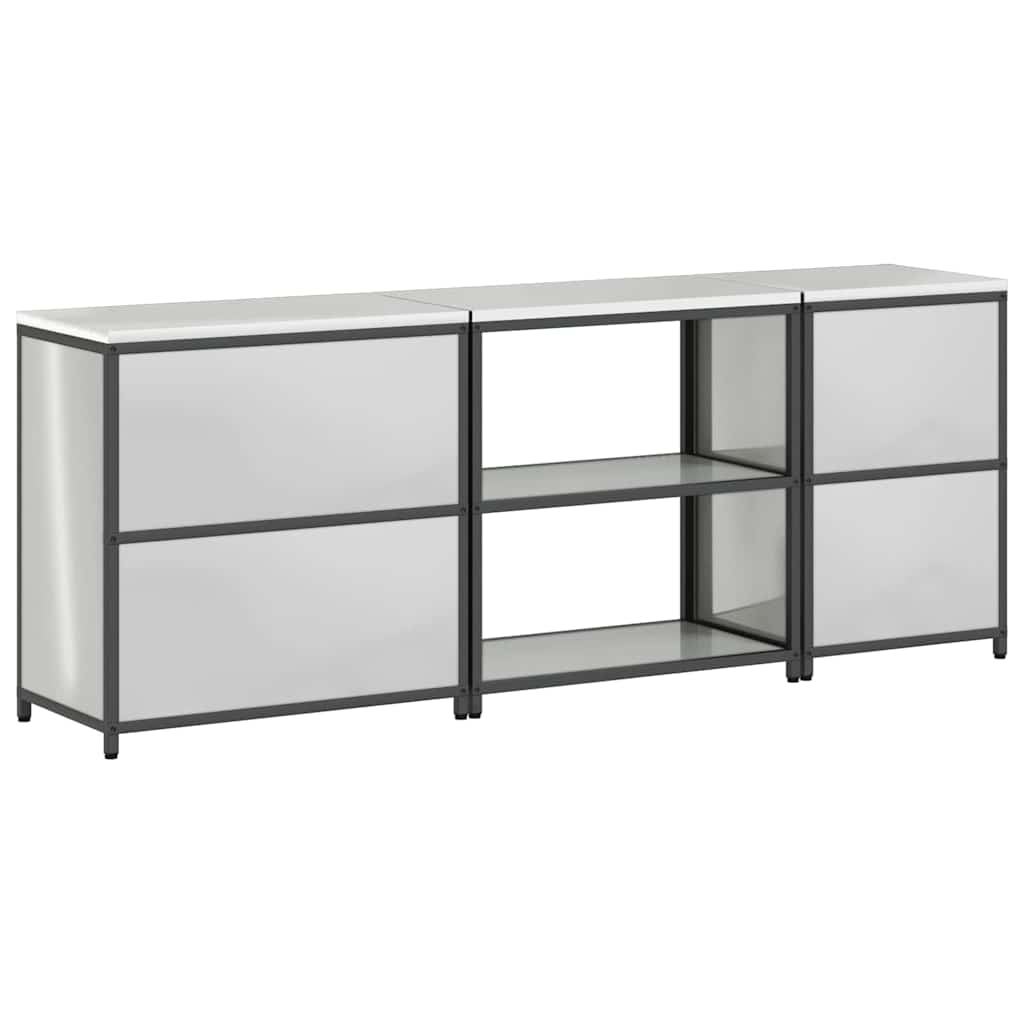 Keuken Opslag Set met plank Anders met opslag met de deur 3 pcs Zilver 210 x 50 x 92 cm