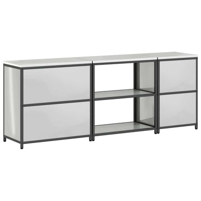 Keuken Opslag Set met plank Anders met opslag met de deur 3 pcs Zilver 210 x 50 x 92 cm